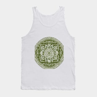 Elegant Green Mandala Artwork No. 773 Tank Top